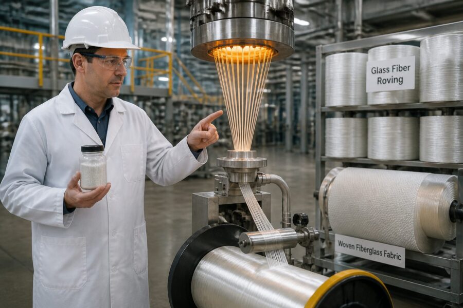 Glass Fiber Manufacturing: From Raw Silica to Final Reinforcement Product